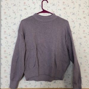 H&M purple mock neck sweater